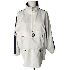 BR Equestrian Cream and Navy Half Zip Jacket - Size Medium